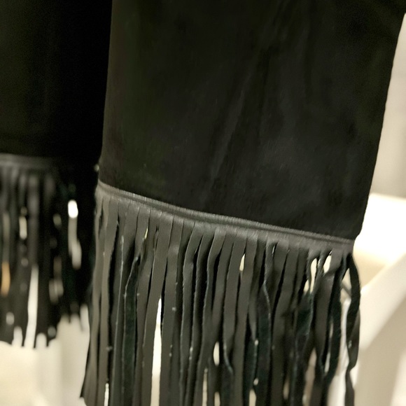 JAX N JOE (designer in Quebec City) suede fringe dress custom made (small) - Picture 2 of 4